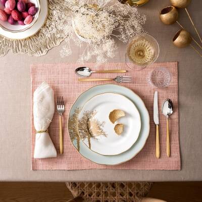 Jumbo 500.01.01.2869 Daphne 60 Parça 12 Kişilik Bone Yemek Takımı - JUMBO