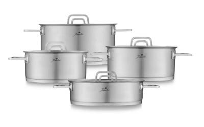 Jumbo Montreal 8 Parça Mat Çelik Tencere Seti - JUMBO