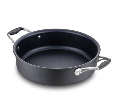 Jumbo New Moment Diamond Siyah Basık Tencere 26 cm - JUMBO (1)