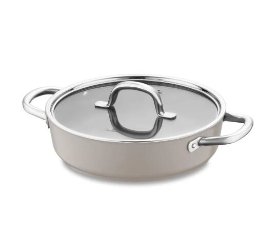 Jumbo Swiss Crystal Bej Karnıyarık Tenceresi 24 cm - JUMBO