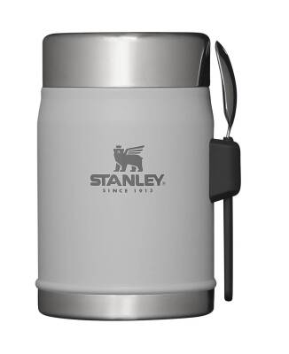 Stanley Klasik Paslanmaz Çelik Koyu Beyaz Yemek Termosu Kaşıklı 0.40 LT - STANLEY
