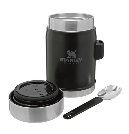 Stanley Klasik Paslanmaz Çelik Siyah Yemek Termosu Kaşıklı 0,40 Litre - STANLEY (1)