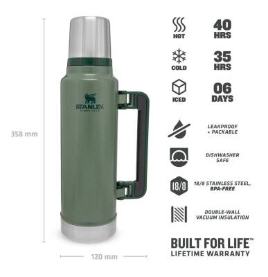 Stanley Klasik Vakumlu Çelik Yeşil Termos 1.4 Litre - STANLEY (1)