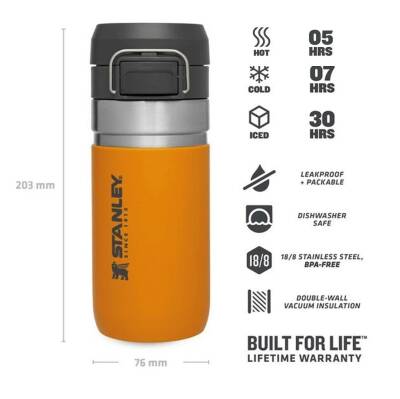 Stanley The Quick Flip Paslanmaz Çelik Turuncu Termos Bardak 0.47 Litre - STANLEY (1)