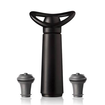 Vacu Vin 9875606 Şarap Vakum Seti Concerto Siyah 1 Pompa 2 Tıpa Kutulu - VACU VİN